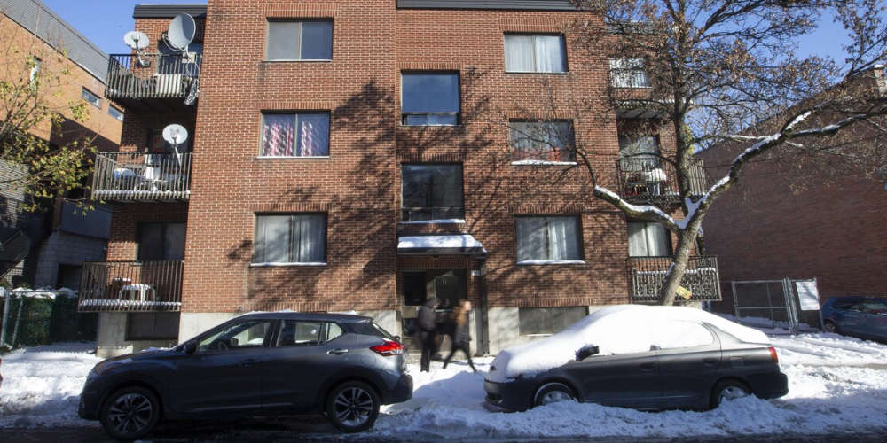 Appartements en hiver, à Montréal