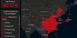 Carte du coronavirus de Wuhan, en février 2020