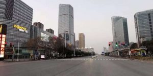 Les rues désertes de la ville de Wuhan, en Chine