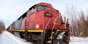 Train du CN arrêté